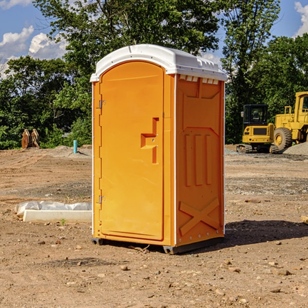 how often are the portable restrooms cleaned and serviced during a rental period in Oakfield TN